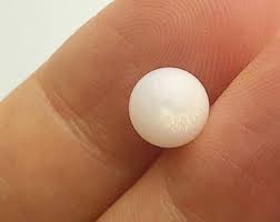 Tridacna White Clam Pearl Loose 8.59mm X 7.24mm No. 34 - Etsy