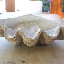 Caramel Giant Clam Shell Stylish Vessel Bowl Handmade ...