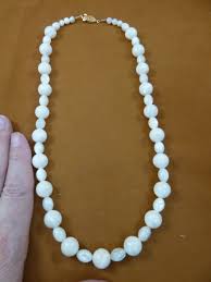 20 Inch Long Round 12mm White Mother of Pearl Gemstone Beads ...