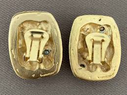 Chicest BLANCA Signed Quilted Baroque Pearl and Crystal Clip On Statement Earrings | Curated Trimmings