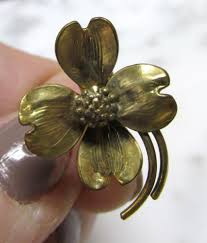 Vintage 12K Yellow Gold Filled Floral Screw Back Earrings ...