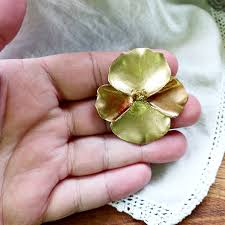 Vintage Two-tone Pansy Brooch, Gold Copper Flower Pin - Etsy ...