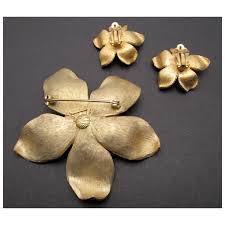 Luminous Kramer Enamel and Pastel Rhinestone Floral Brooch ...