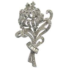 Similar Items to Vintage Marked Keyes Crystal Diamante and ...