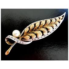 Vintage Alice Caviness Sterling Leaf Pin! Beautiful ...