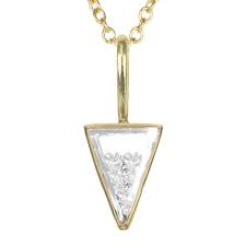 Moritz Glik 18K Gold Upside Down Triangle Shaped "Vee ...