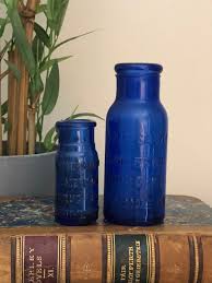 Antique Bromo-seltzer Bottles, Cobalt Blue, Emerson Drug Co ...