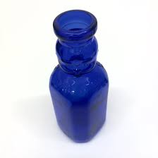 Blue Vintage Apothecary Bottle Curation - Group of 5 | Chairish