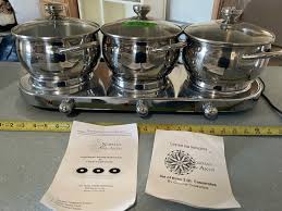 New triple burner portable buffet serving set – Sandys ...