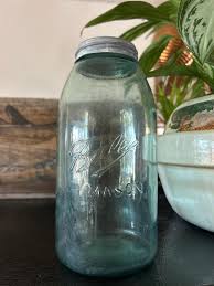 Vintage 1/2 Gallon Blue Quart Ball Mason Jar. Number 11. Era ...