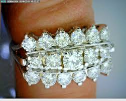 2.25 carat 17 Round Diamond Classic 14k White Gold Cluster 3 ...