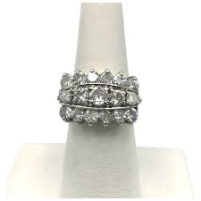 18K 4.0 CTW Diamond Cocktail Ring. For Sale at Ruby Lane