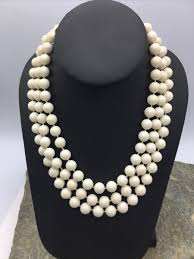 VINTAGE 50'S Multi 3 STRAND Beautiful Plastic BEADED ...