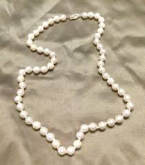 Vintage Pearl Necklace with 14k Gold Lock 6 mm Pearls 17" | eBay Australia