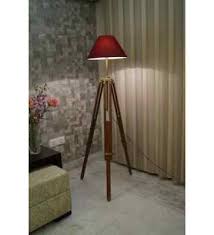 Nautical Antique Wooden Tripod Stand Floor Lamp Adjustable ...