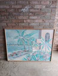 ORIGINAL LARGE VINTAGE Howard Lee painting lights up. The ...