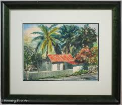 Beautiful Vintage Tropical Landscape Painting Signed ...