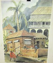 BERNARD L. EDWARDS "ST THOMAS STROLL" HAND SIGED IN PENCIL ...