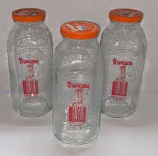 3) Vintage Tropicana Glass Juice Bottles With Lids, Very ...