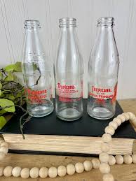 Vintage Set of 3 Glass Tropicana Juice Bottles – Hanna ...