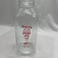 Vintage Tropicana Glass Orange Juice Bottle 32 Oz. 8.5” Tall ...
