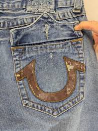 True Religion Jeans Mens Sz 36 Blue Denim Section Row Seat ...