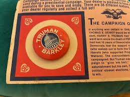 1948 HARRY TRUMAN ALBEN BARKLEY campaign pin pinback button political president | eBay