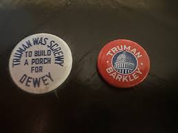 Presidential Pair Reproduction 1972 BUTTONS Truman Dewey (See Details) 1" 3/4" | eBay