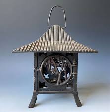 Vintage Japanese Iron Lantern Teahouse - Zentner Collection