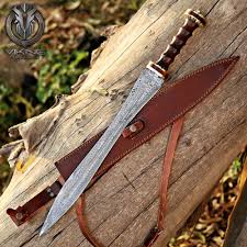 Handmade Damascus Steel Viking Sword: 24" Cosplay Gladius - Etsy