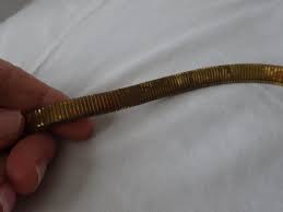 Vintage Ladies Rich Gold Toned HORSE BIT Snake Link Thin Flex 1/2" Belt 23-28" | eBay