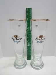 2 Tucher Weizen .51 Liter Pilsner Beer Glasses | eBay