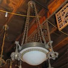 Original Antique 1910s Arts & Crafts Hammered Brass Light ...