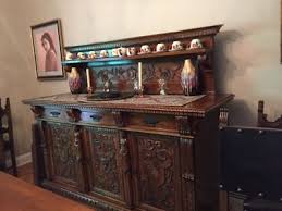 antique Carved oak dining set | eBay