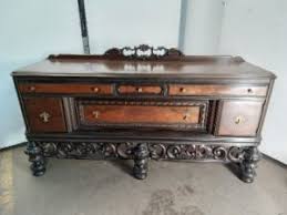 Dining Room Buffet - Mahogany And Maple Veneer Sideboard (Antique) - Construction Junction