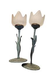 Flower-shaped patinated brass candle holders Set Of 2 Table decoration | eBay