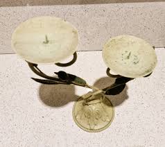 Vintage Italian Painted Metal Candelabra: Olive & Vine Design - Etsy