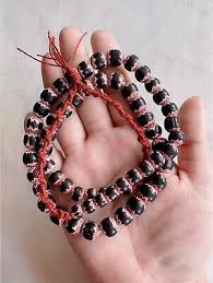 Vintage Venetian Style beads Old African black Glass Chevron ...