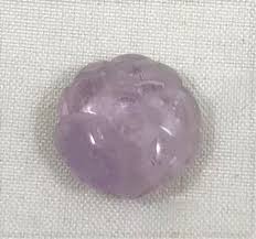 Natural AMETHYST carved rose bead / strand 12mm(w) x 12mm(l ...