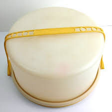 VINTAGE Tupperware Large Size Cake Carrier Holder With Lid Harvest | eBay