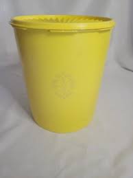 Tupperware Vintage Yellow Storage Canisters with Lids (2) | eBay