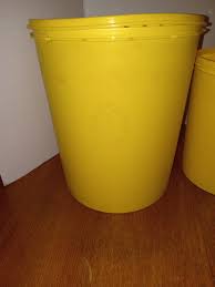 Lot of 3 YELLOW Tupperware STACKABLE NESTING Containers with ...