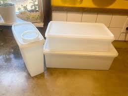 Vintage Tupperware Jumbo Bread Keeper 606 607 Cracker Keeper 676 677 Cereal Keeper 469 470 471- Opaque White Tupperware Storage Containers - Etsy