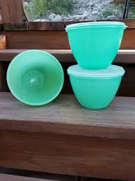 Vintage Tupperware Lettuce Crisper / Green Storage Bowl ...