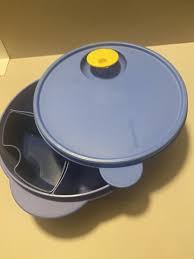 Tupperware 3859A-2 ( 3 Piece) Crystal Ware Divided Dish And ...