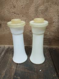 Vintage Tupperware Large Hourglass 6" Salt & Pepper Shakers White/Gold | eBay Australia