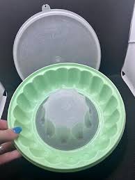VTG!! Tupperware Jello Mold Ice Ring Mint Green 1202-12 Lid 259-2 TUPPER SEAL!!! | eBay