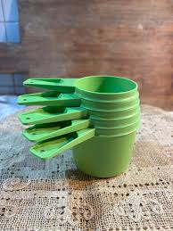 Vintage 1970's Green Tupperware Measuring Cups (1/3, 1/2,2/3, 3/4 and 1 Cup) Set of 5 - Etsy