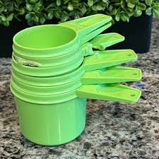 Vintage Set of 6 Apple Green Lime Green Tupperware Measuring Cups, 1C, 3/4C, 2/3C, 1/2C, 1/3C and 1/4C Measuring Cups -tupperware Lime Green - Etsy