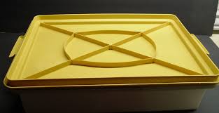 Vintage TUPPERWARE Rectangular Cake Taker 13 x 9 Harvest ...